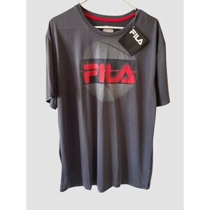 Fila Performance Dri Training Tee Shirt Gray with Red Men’s size XL NWT